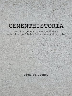 cover image of Cementhistoria